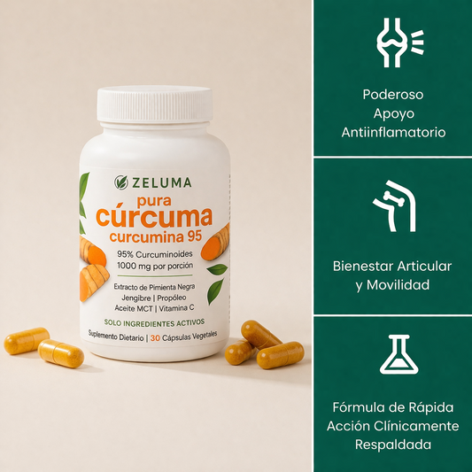 Cápsulas de cúrcuma y curcumina (1000 mg)