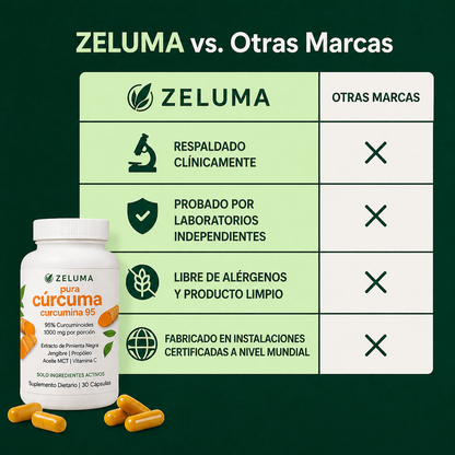 Cápsulas de cúrcuma y curcumina (1000 mg)